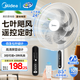 美的（Midea）電風(fēng)扇落地扇家用風(fēng)扇 立式輕音節能強風(fēng) 降溫空氣循環(huán)柔風(fēng)自然風(fēng) 桌面辦公室臥室宿舍客廳家用 【按鍵+遙控】七葉強風(fēng)35BR