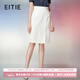 愛(ài)特愛(ài)（EITIE）干練OL氣質(zhì)高腰顯瘦包臀裙女開(kāi)叉純色半身裙春季新款7706407 珍珠白11 M 160