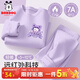 巴布豆兒童秋衣套裝德絨保暖內衣男童加絨親膚A類(lèi)兩件套女童抗菌內搭 紫 巴布可愛(ài)貓X 160