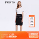 PORTS寶姿商場(chǎng)同款女裝春季時(shí)尚撞色針織提花半身裙LM8K211MZF004 黑色 M /L