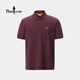 比音勒芬【抗菌涼感冰氧吧】2026夏季新款男士休閑通勤百搭翻領(lǐng)短袖POLO衫 51酒紅色 L （105）