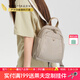 萊夫女包ins風(fēng)韓版時(shí)尚雙肩包帆布背包休閑旅行ipad小書(shū)包送閨蜜 小號米杏色-放9.7英寸ipad