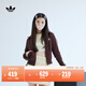 adidas adicolor復古穿搭三條紋修身針織外套女阿迪達斯三葉草   暗灰棕   S
