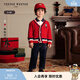 Teenie Weenie Kids小熊童裝25年男寶寶學(xué)院風(fēng)V領(lǐng)羊毛開(kāi)衫毛衣 紅色 110 cm