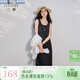 三彩2026春季新款肌理感背心裙無(wú)袖連衣裙A字裙長(cháng)裙簡(jiǎn)約S 經(jīng)典黑 S 155/80A