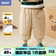 嘟嘟家寶寶加厚褲子冬裝長(cháng)褲嬰兒棉褲冬季男童保暖夾棉童裝女童休閑褲 淺卡其 120