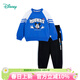 迪士尼（Disney）童裝男童衛衣套裝米奇卡通純棉長(cháng)袖套裝春新品 彩藍 110