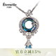 Eternelle法國永恒奧地利水晶吊墜 歐美風(fēng)女長(cháng)裝飾項鏈時(shí)尚秋冬毛衣鏈 天藍色