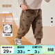 嘟嘟家寶寶褲子加絨冬季男童冬裝保暖女童長(cháng)褲潮兒童休閑褲 咖色小熊100