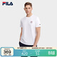 FILA 斐樂(lè )官方男子短袖T恤夏季簡(jiǎn)約圓領(lǐng)商務(wù)休閑通勤短袖衫