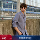 Tommy Hilfiger【通勤格紋】秋冬男裝簡(jiǎn)約繡標休閑復古長(cháng)袖襯衣襯衫外套 【挺括牛津紡】藍白格紋WEB M （推薦：135-150斤）