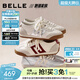百麗（Belle）跑道家族小輕甘阿甘鞋2026春新商場(chǎng)款薄底休閑鞋F1A1DAM6預售 米色 38