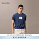 Calvin KleinJeans25夏季男士休閑簡(jiǎn)約ck鏤空字母膠印純棉針織短袖T恤上衣