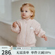 OAK FAMILY寶寶加厚棉服兒童冬保暖百搭外套嬰兒百搭拉鏈夾棉開(kāi)衫棒球服 淺粉 100 cm