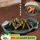 八璽（BAXI）宜興紫砂茶寵變色螃蟹擺件手工大閘蟹茶盤(pán)配件茶具雕塑茶玩工藝品 荷葉·紫砂變色螃蟹7.9cm 自用·環(huán)保裝