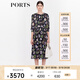 PORTS寶姿商場(chǎng)同款早秋新款女裝“似錦繁花”印花靈動(dòng)連衣裙 丈青印花 XS (2)