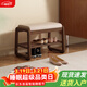 爰京實(shí)木換鞋凳入戶(hù)鞋架門(mén)口多層家用凳子鞋柜門(mén)口入戶(hù)柜 55cm胡桃色