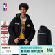 NBA官方湖人/勇士男新款秋冬季中長(cháng)款加厚保暖派克運動(dòng)休閑連帽棉服 湖人隊/子夜黑 M
