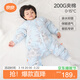 良良嬰兒睡袋防踢被寶寶秋冬加厚兒童分腿睡袋翩翩藍90/48