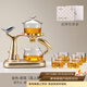 尚言坊玻璃茶具套裝家用自動(dòng)功夫茶杯懶人泡茶神器禮盒新年送人伴手禮 【觀(guān)山杯禮盒裝】喜上眉梢自動(dòng)茶具