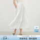 范思藍恩白色百褶半身裙女2025夏裝新款垂順顯瘦慵懶感松緊腰裙子 白色 L