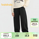 巴拉巴拉【商場(chǎng)同款】童裝兒童褲子男童長(cháng)褲冬新款加絨彎刀褲 黑色90001 175 成人可穿