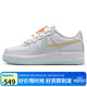 耐克NIKE女子大童板鞋空軍一號 AIR FORCE 1 運動(dòng)鞋IB8890-191白 38