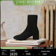 STUART WEITZMAN【禮物】SW ODETTA 春夏經(jīng)典粗方跟短靴女鞋靴子瘦瘦靴奢侈