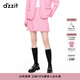 DZZIT地素春季休閑粉色小香風(fēng)粗花呢半身裙短裙女設計感 粉紅色 S
