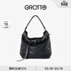 GROTTO個(gè)樂(lè )流浪包中號子母包托特松弛感通勤斜挎單肩包禮物 經(jīng)典黑 小號
