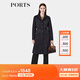 PORTS寶姿女裝秋季新款氣質(zhì)時(shí)尚保暖收腰繩帶設計感棉服大衣女 黑色 L (8)