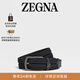 Zegna杰尼亞腰帶海軍藍彈力人造絲編織男士腰帶/皮帶3.2CM寬 海軍藍 100cm（3尺）