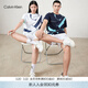 Calvin KleinJeans夏季男女情侶中性休閑ck美式大字母印花純棉短袖T恤上衣 YAF-白色 L （推薦150-170斤）