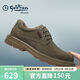 金利來(lái)（Goldlion）男鞋時(shí)尚個(gè)性擦色休閑鞋舒適耐磨工裝鞋54623005546A-卡其色-41碼