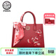 PmSix38婦女節禮物送媽媽實(shí)用女包國風(fēng)輕奢牛皮手提包中年女士紅色婚包
