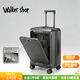 Walker Shop品牌輕奢行李箱多功能前開(kāi)蓋登機箱大容量拉桿箱可擴容旅行箱男女 灰色升級款【前開(kāi)蓋+雙層防爆拉鏈+雙充電口】 20英寸 【登機箱】
