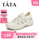 他她（TATA）徒步溯溪鞋休閑運動(dòng)鞋洞洞鞋女夏季W(wǎng)ZE05BH4 米白/銀 37