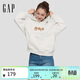 蓋璞（GAP）女裝2026春季新款logo毛巾繡寬松套頭連帽衛衣休閑上衣859631
