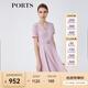 PORTS寶姿春夏新品女裝短袖中長(cháng)連衣裙LM8D254KWB008 拂曉粉 XS (2)