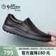 金利來(lái)（Goldlion）男鞋商務(wù)休閑皮鞋輕便舒適套腳樂(lè )福鞋G527320280AAB黑色41