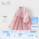 戴維貝拉兒童連衣裙春秋漢服女童國風(fēng)網(wǎng)紗公主裙寶寶裙子