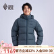黑冰天樞PLUS男款厚款活帽戶(hù)外鵝絨羽絨服700蓬防風(fēng)保暖 F8509MJ 藍灰 M