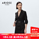 艾諾絲雅詩(shī)ARIOSEYEARS春秋款休閑設計感西裝連衣裙高級感短裙20319036 黑色 M