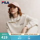 斐樂(lè )FILA半開(kāi)襟男女同款衛衣秋季新款情侶華夫格寬松休閑翻領(lǐng)女上衣 蒸汽白-IV L 175/96A/L