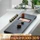 萬(wàn)仟堂（Edenus）茶盤(pán) 功夫茶具茶盤(pán)烏金石紫銅可養干濕兩用茶臺含水管 宣和臺 烏金石（1茶盤(pán)1水管2紫銅配件）
