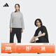 adidas情侶款加絨加厚直筒束腳運動(dòng)褲男女秋冬阿迪達斯官方輕運動(dòng)   黑色（推薦女生選小一碼）   M