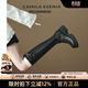CAMILA KSENIA女士長(cháng)筒靴2026年新款春季時(shí)尚百搭高筒長(cháng)靴厚底百搭顯高騎士靴子 黑色【送女友禮物春夏季早秋冬】 37