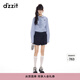DZZIT【劉浩存同款】地素襯衫2025秋季學(xué)院風(fēng)花邊格紋上衣女3J3C4013T 深藍色 XS