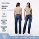 Calvin KleinJeans四季款女士美式潮流復古ck微彈藍色洗水寬松微喇牛仔褲