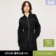 moussy&sly新品工裝休閑風(fēng)設縫線(xiàn)長(cháng)袖短款連衣裙030HSR33-1290 黑色020 S 00001/S